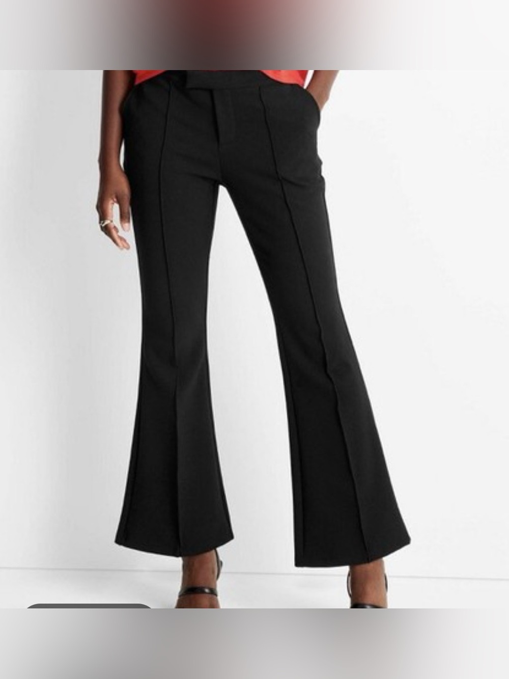 EUC Future Collective Women’s Black Flare Leg Dress Pants - Size 4